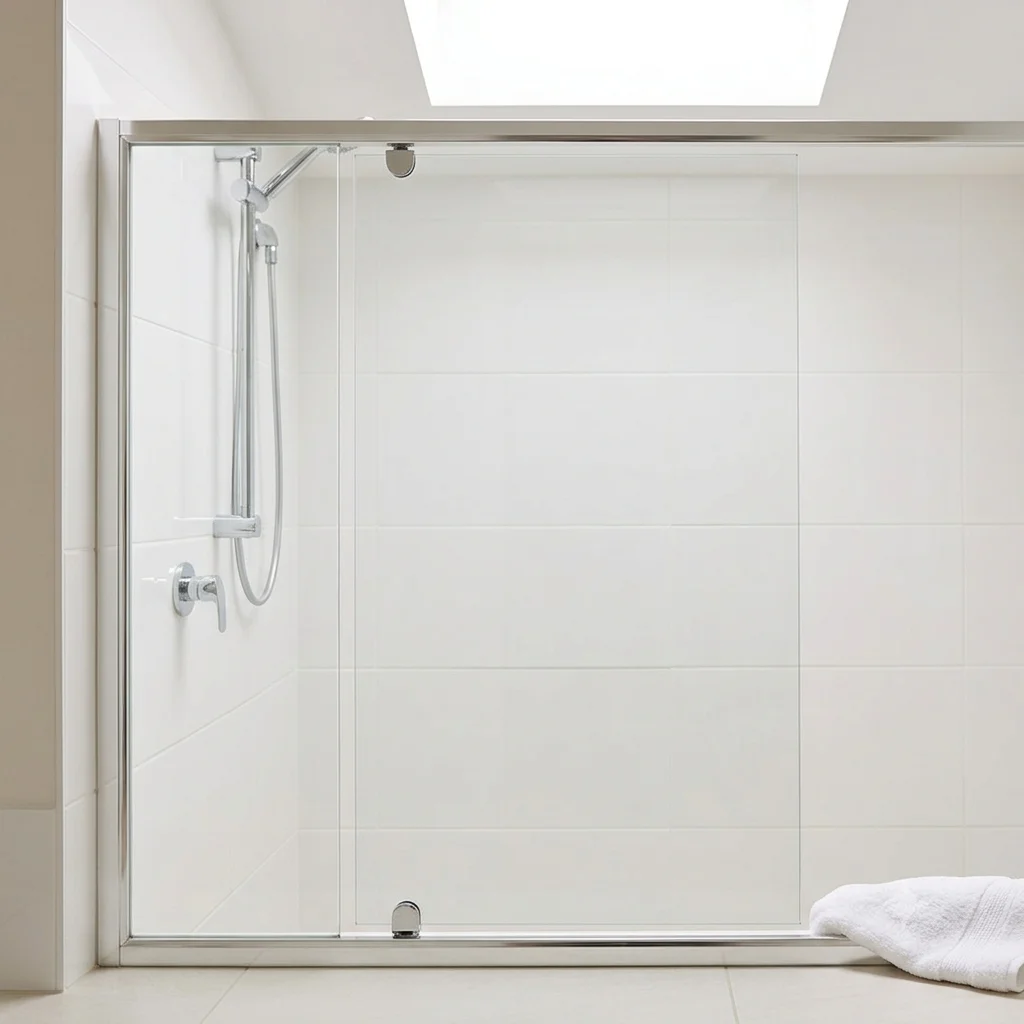 Clean shower screen and bathroom tiles