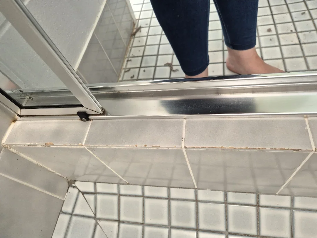 Bathroom floor after cleaning
