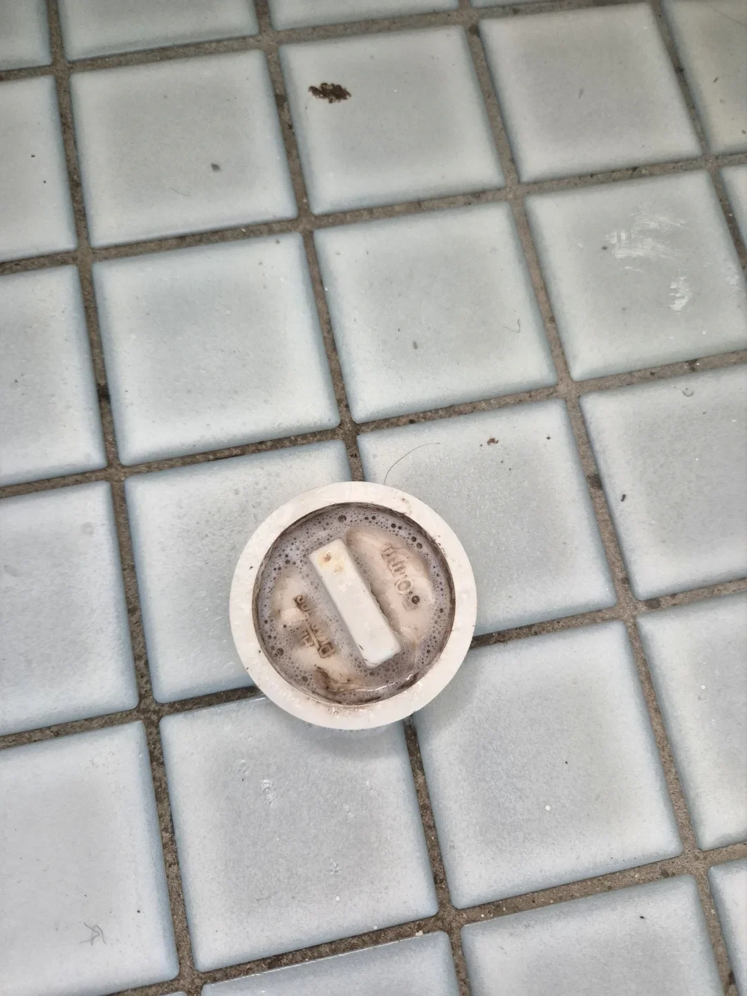 Shower drain before bond clean